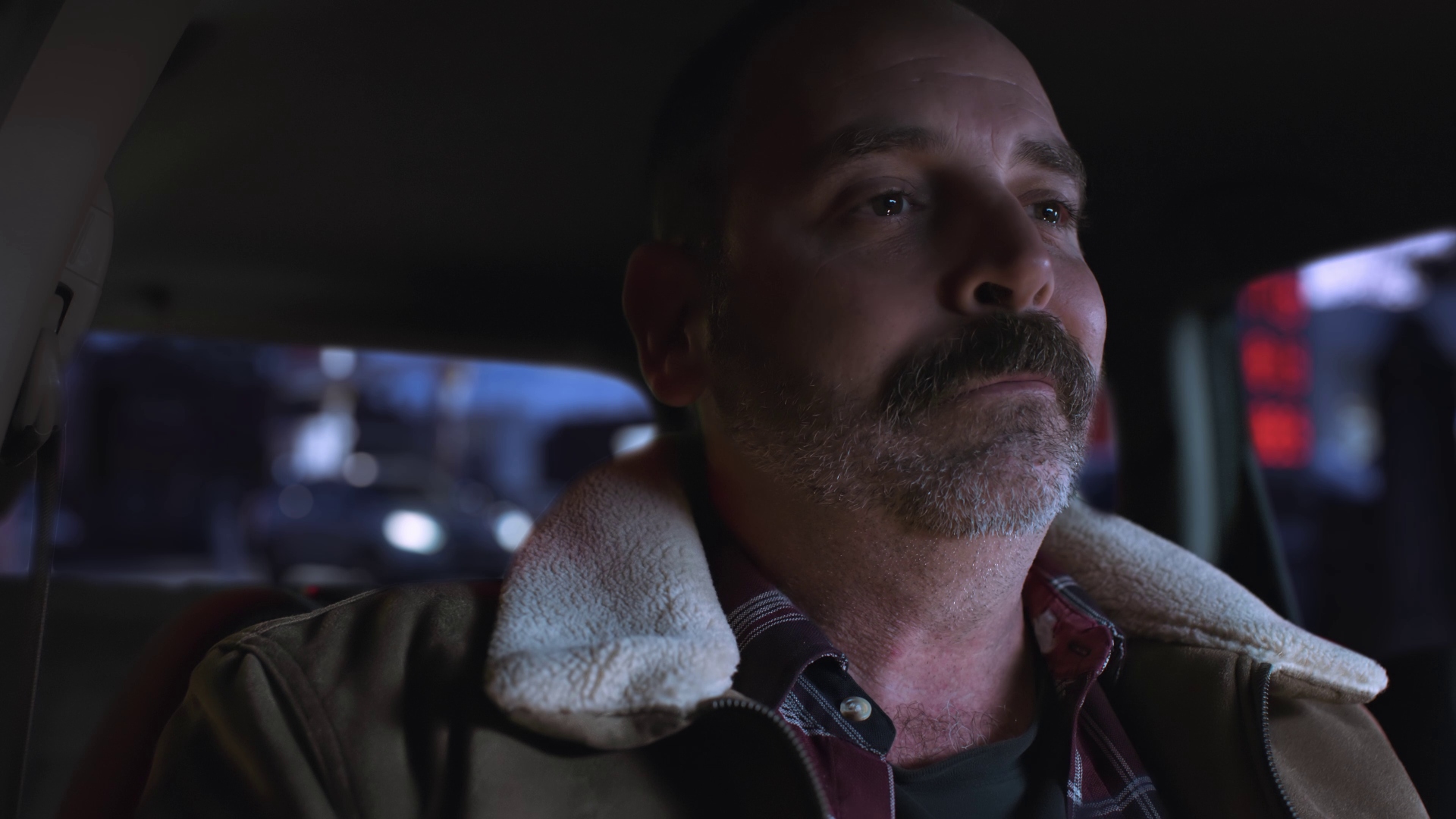 Father in thought, warm cinematic tones